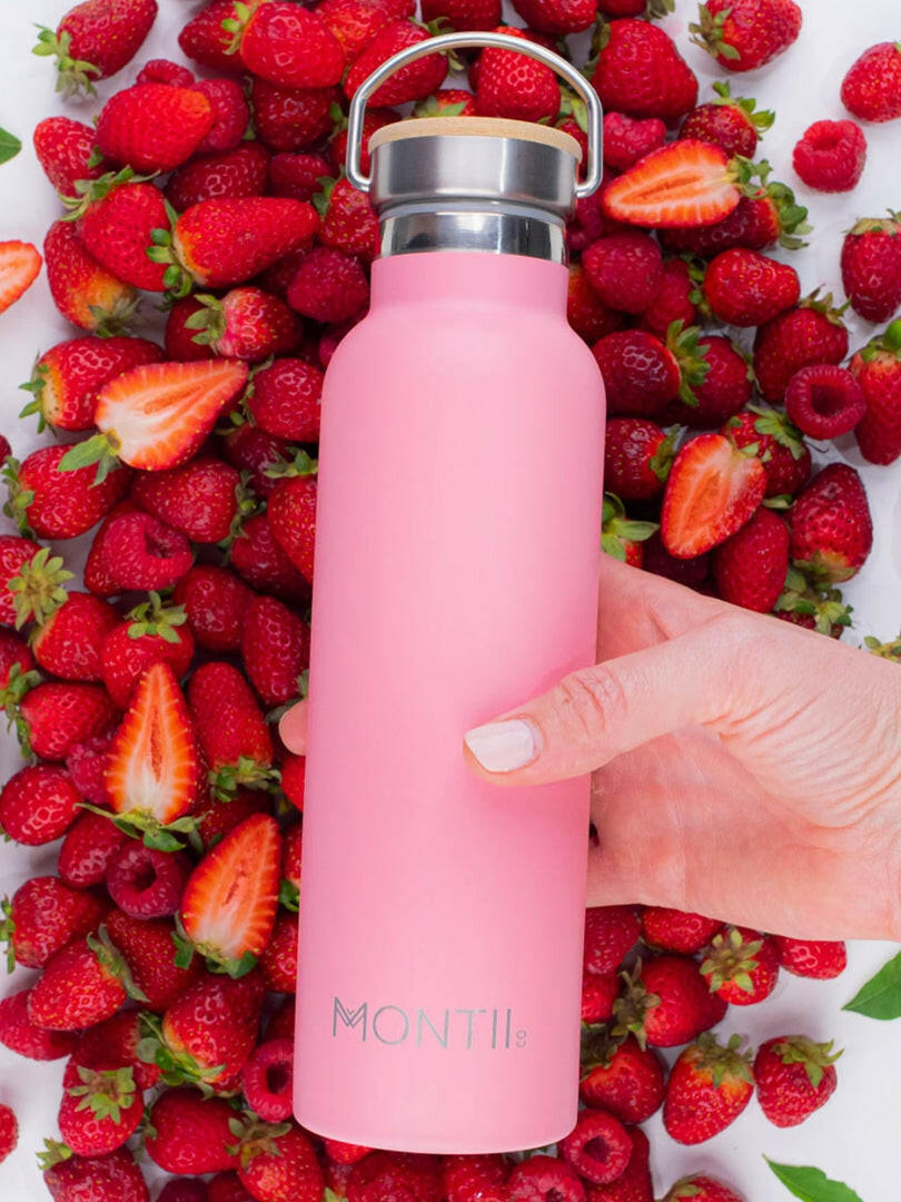 Spark Style Stainless Steel Straw Bottle - Strawberry