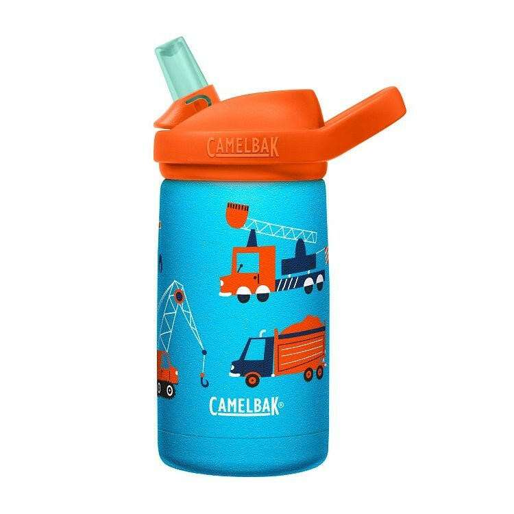 CamelBak Eddy Kids 350ML Insulated Stainless Steel Bottle - Construction and Cranes - HYPHEN KIDS