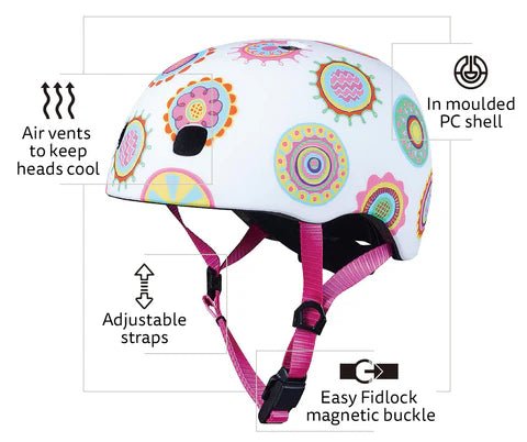 Micro Kids Pattern Helmet - Doodle Dot - HYPHEN KIDS