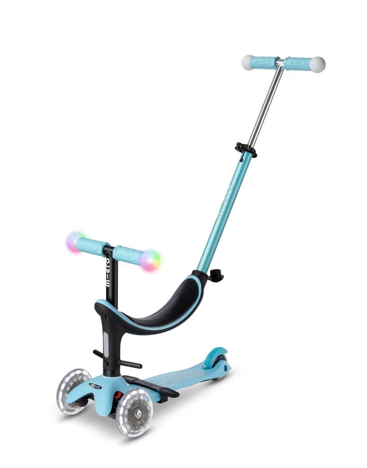 Micro Mini2Grow Deluxe Magic LED Scooter - Light Blue - HYPHEN KIDS