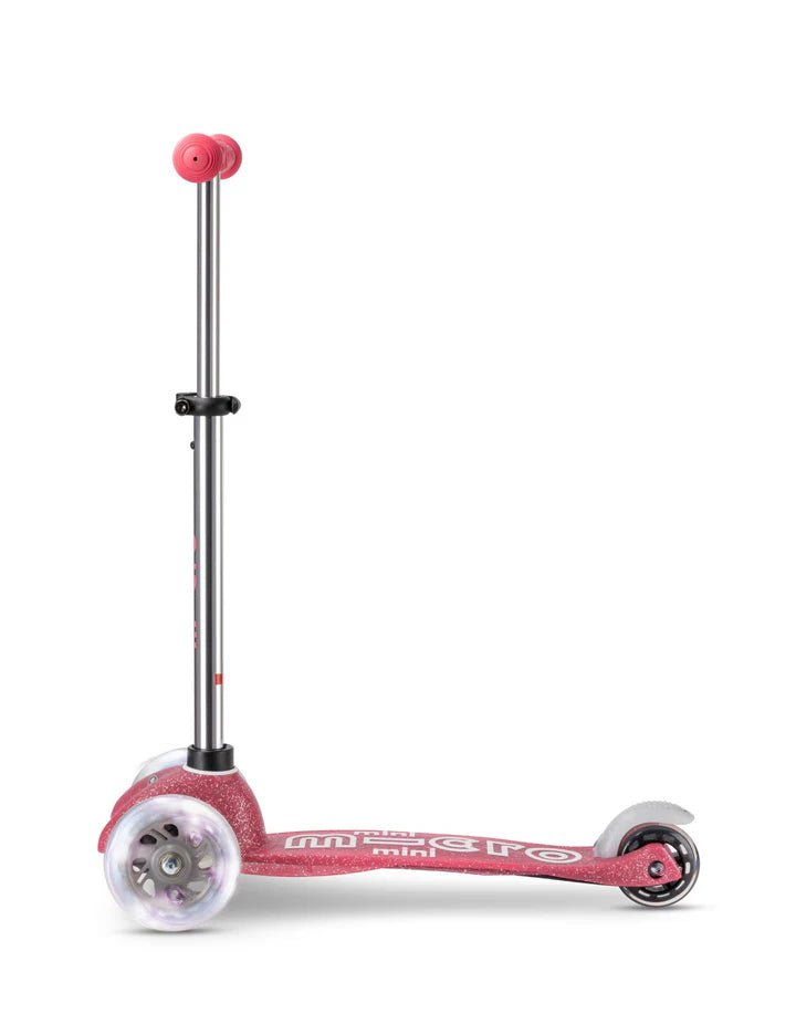 Mini Micro Deluxe Glitter LED 3 Wheel Scooter - Pink - HYPHEN KIDS