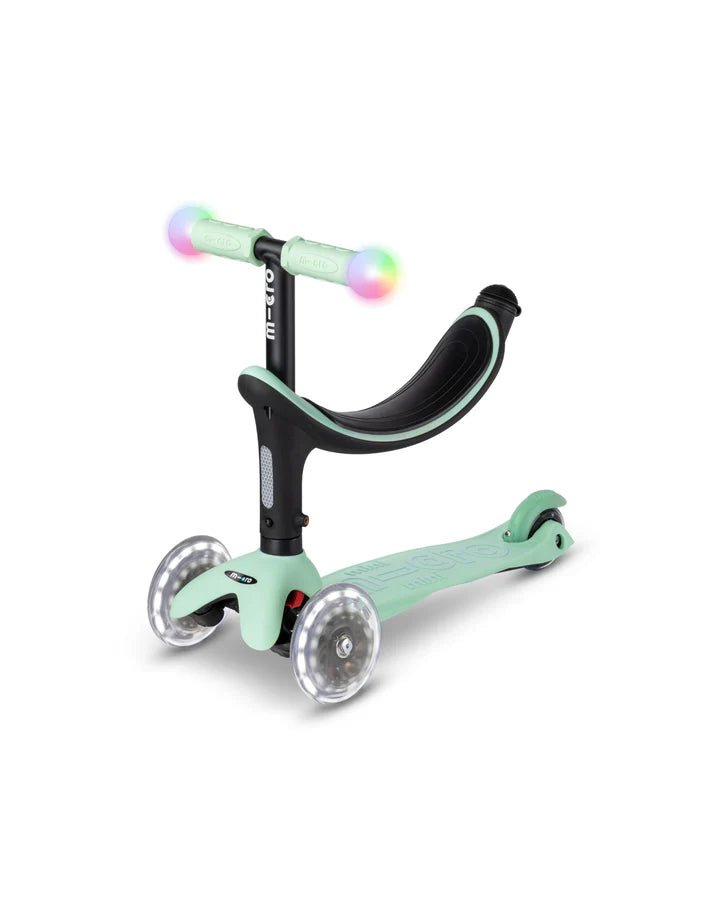 Micro Mini2Grow Deluxe Magic LED Scooter - Mint - HYPHEN KIDS