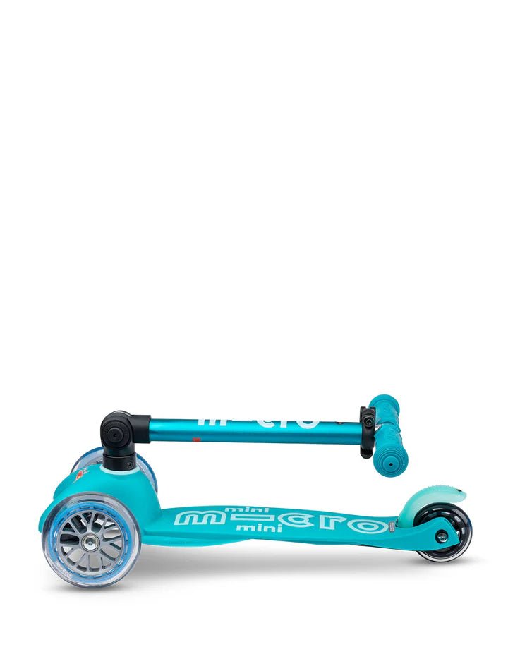 Mini Micro Deluxe Foldable 3 Wheel Scooter - Aqua - HYPHEN KIDS