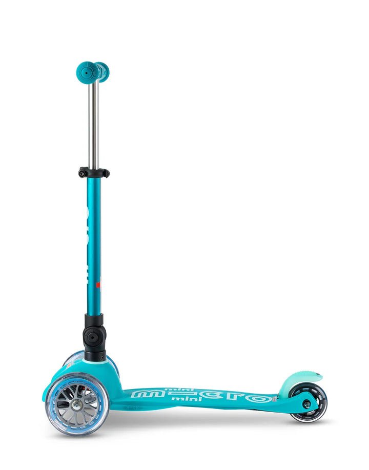 Mini Micro Deluxe Foldable 3 Wheel Scooter - Aqua - HYPHEN KIDS