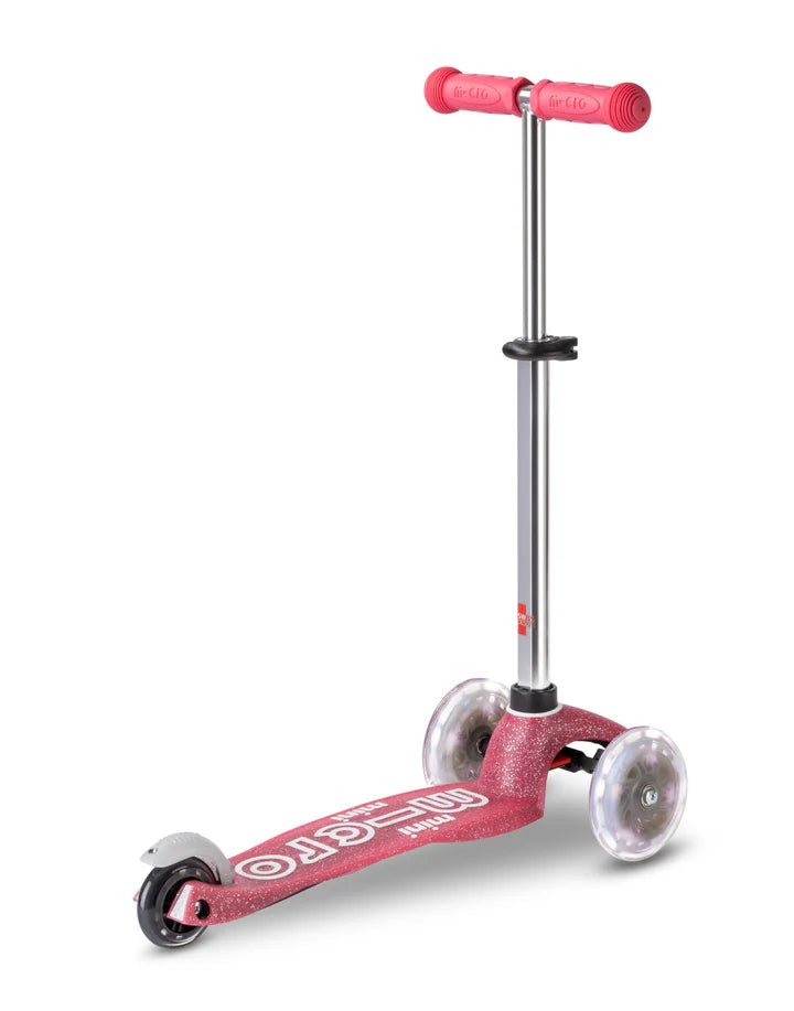 Mini Micro Deluxe Glitter LED 3 Wheel Scooter - Pink - HYPHEN KIDS