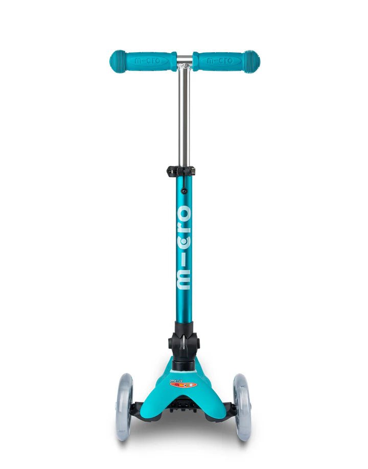 Mini Micro Deluxe Foldable 3 Wheel Scooter - Aqua - HYPHEN KIDS