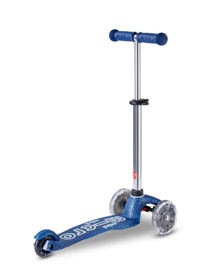 Mini Micro Deluxe Glitter LED 3 Wheel Scooter - Blue - HYPHEN KIDS