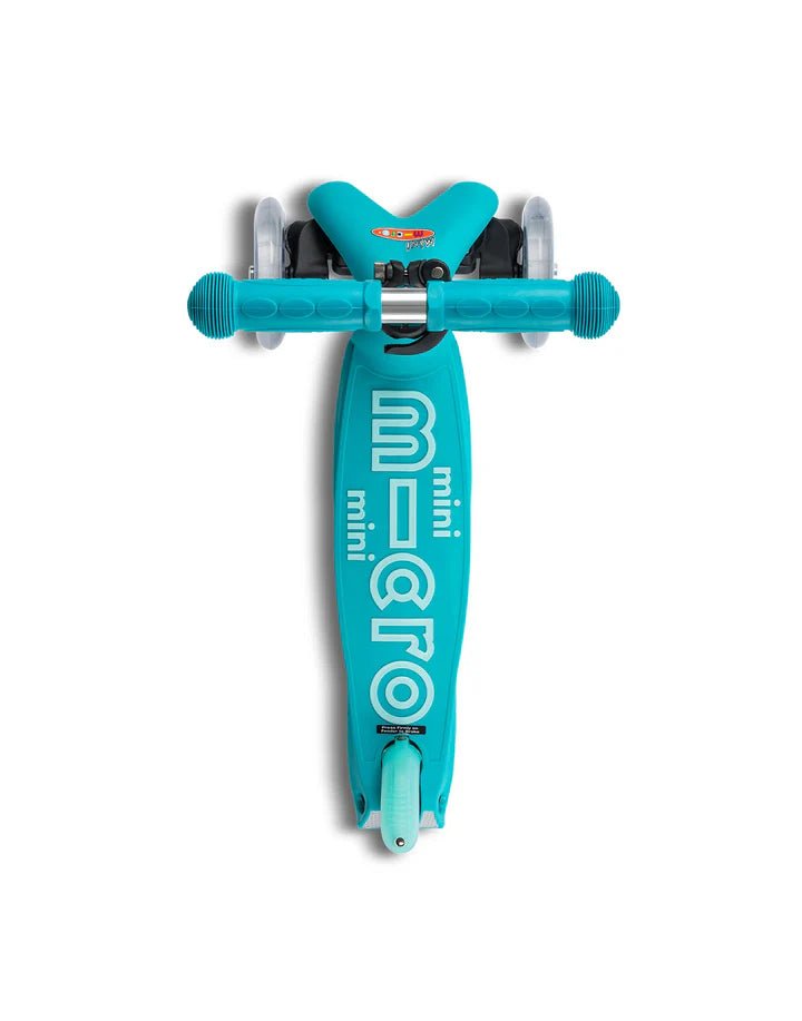 Mini Micro Deluxe Foldable 3 Wheel Scooter - Aqua - HYPHEN KIDS