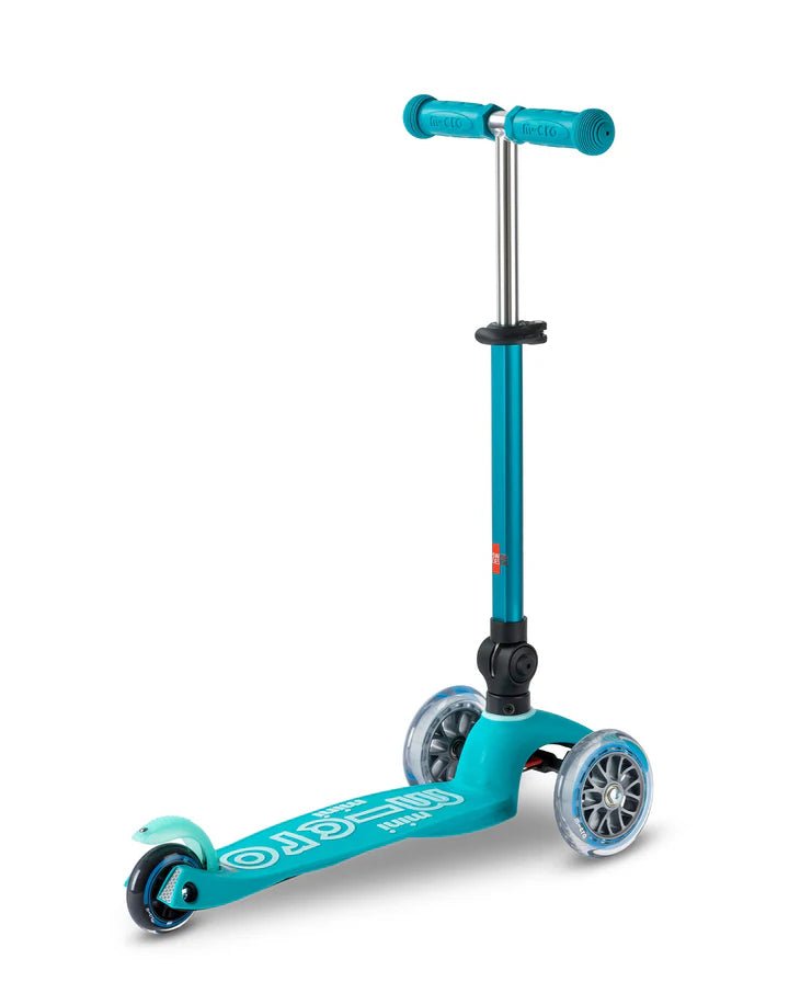 Mini Micro Deluxe Foldable 3 Wheel Scooter - Aqua - HYPHEN KIDS