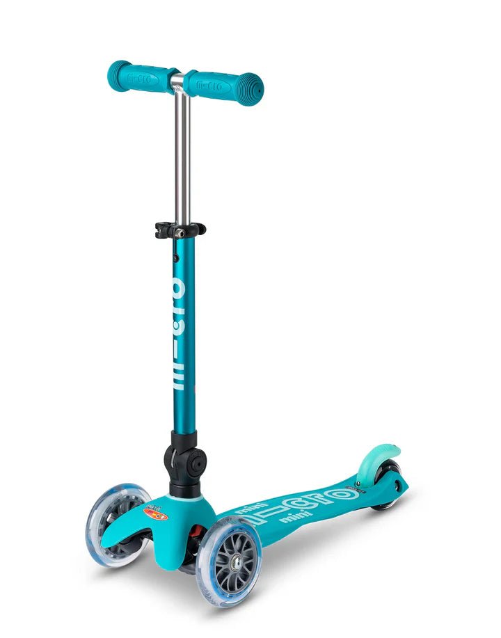 Mini Micro Deluxe Foldable 3 Wheel Scooter - Aqua - HYPHEN KIDS