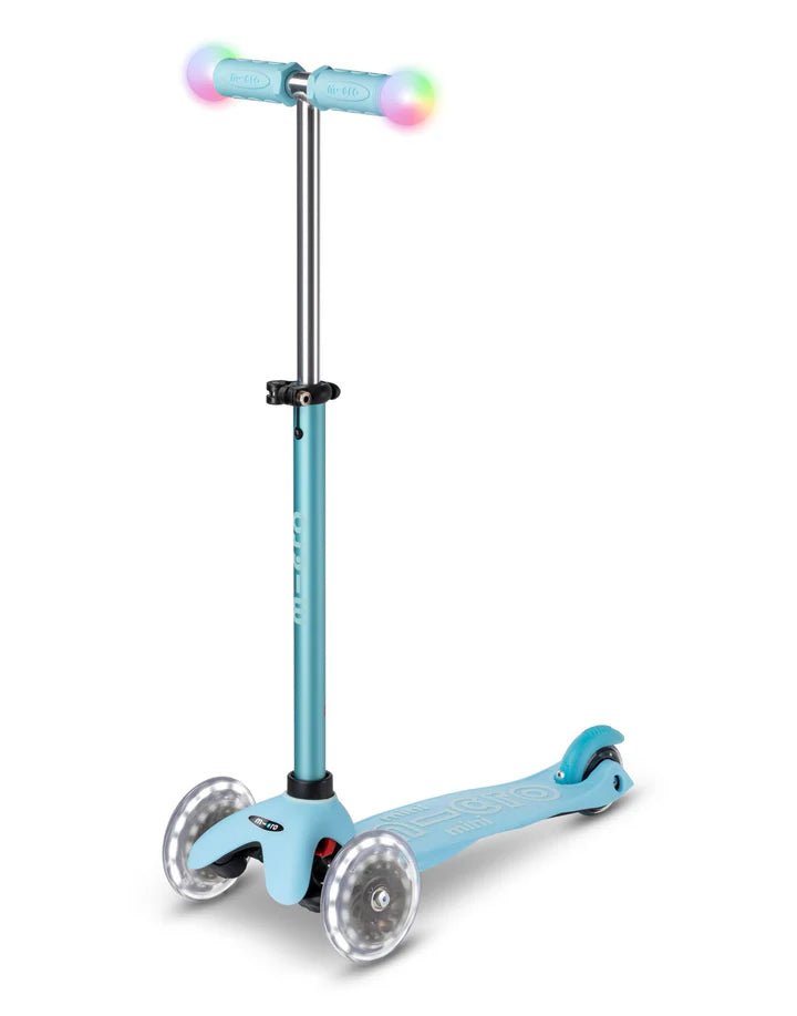 Micro Mini2Grow Deluxe Magic LED Scooter - Light Blue - HYPHEN KIDS