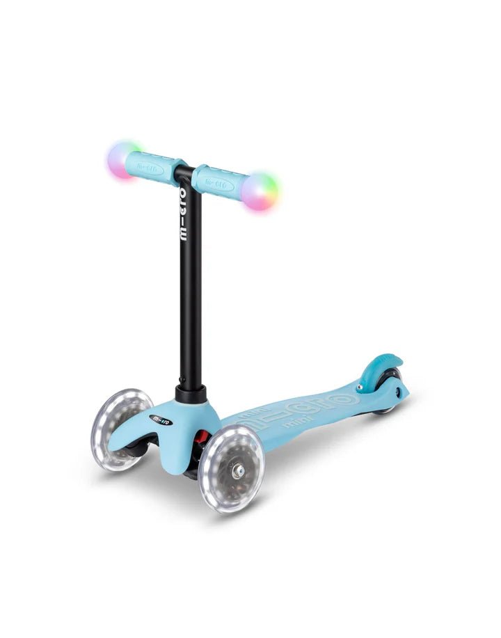 Micro Mini2Grow Deluxe Magic LED Scooter - Light Blue - HYPHEN KIDS