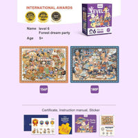 Mideer Progressive Puzzles - Level 6 Forest Fantasy Party | Ages 5+ | Includes 2 bags - HYPHEN KIDS