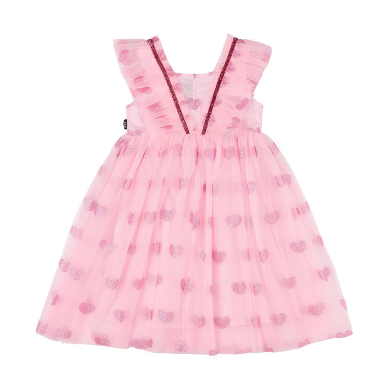 Rock Your Kid Pink Glitter Heart Tulle - HYPHEN KIDS