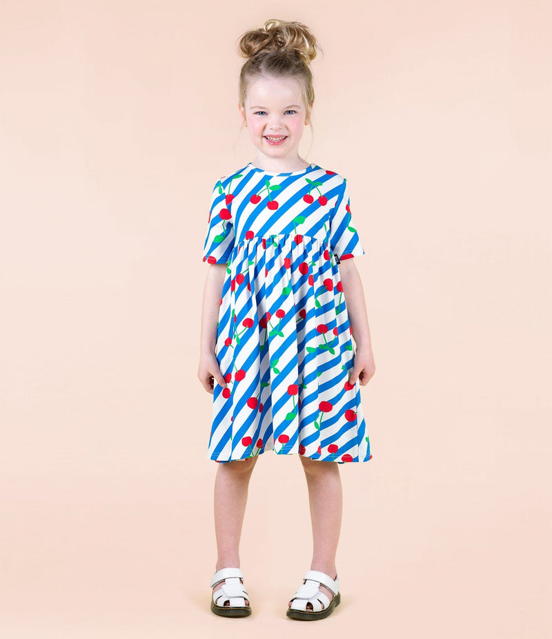 Rock Your Kid Cherry Stripes Dress - HYPHEN KIDS