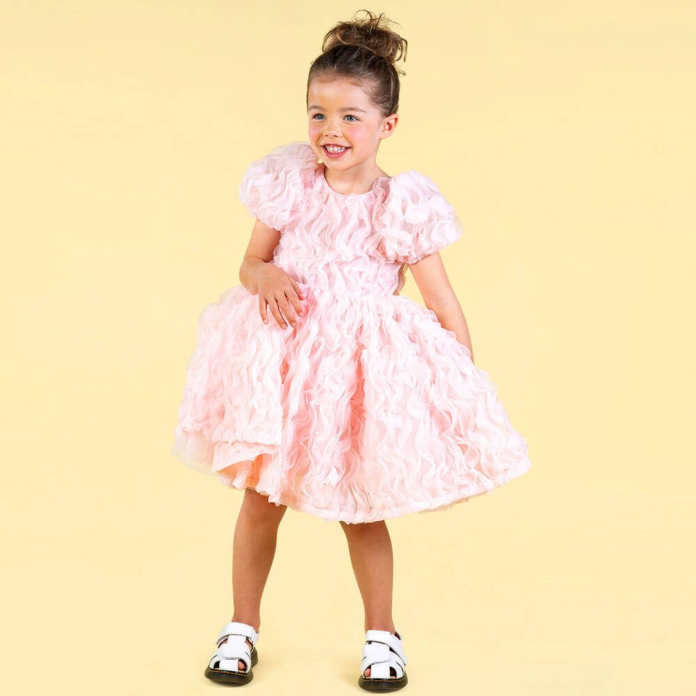 Rock Your Kid Pink Ruffle Tulle Party Dress - HYPHEN KIDS