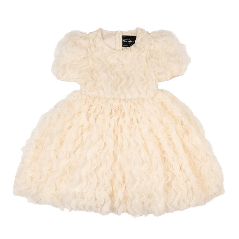 Rock Your Kid Cream Ruffle Tulle Party Dress - HYPHEN KIDS