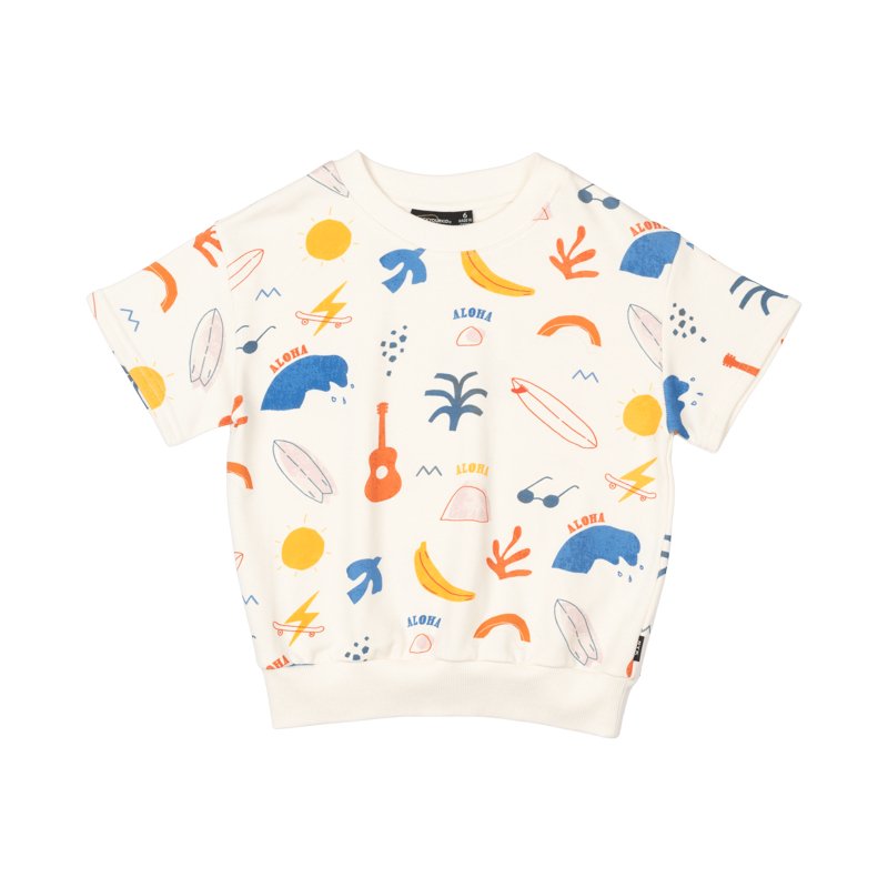 Rock Your Kid This is Summer Cut Off Sweatshirt - HYPHEN KIDS