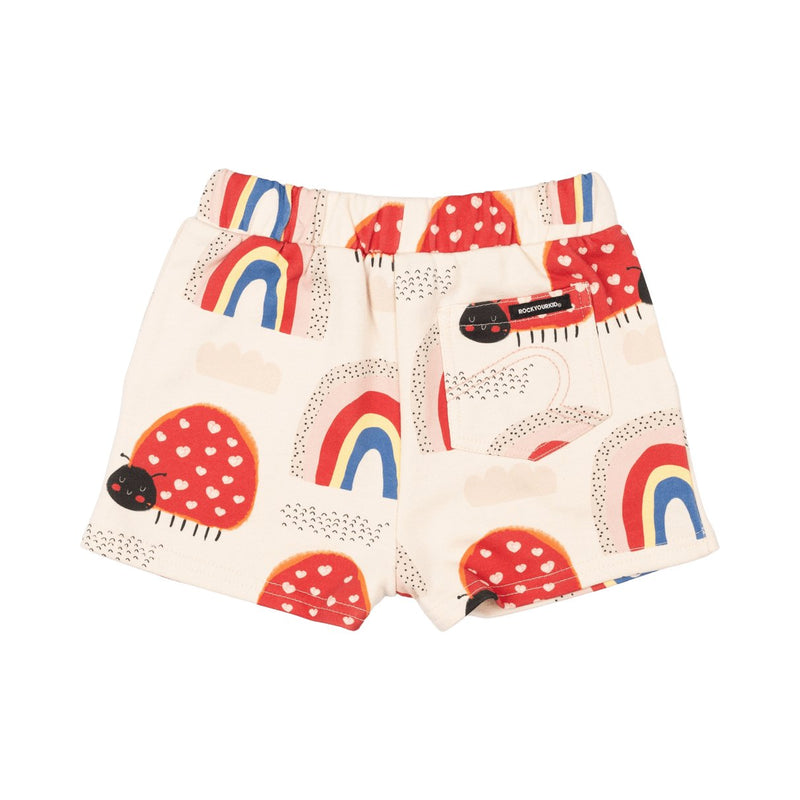 Rock Your Kid Love Bug Rainbow Shorts - HYPHEN KIDS