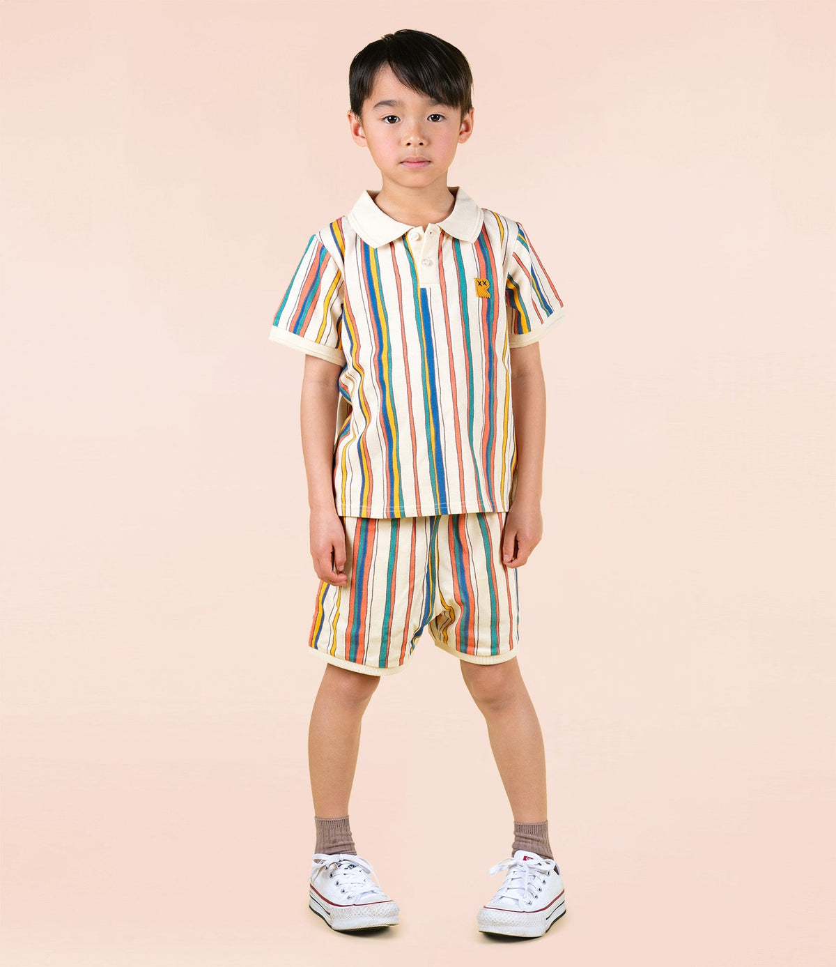 Rock Your Kid Stripe Polo Shorts - HYPHEN KIDS