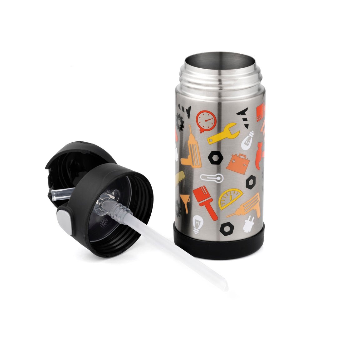 Thermos 355ml Stainless Steel Water Bottle Construction Zone - HYPHEN KIDS