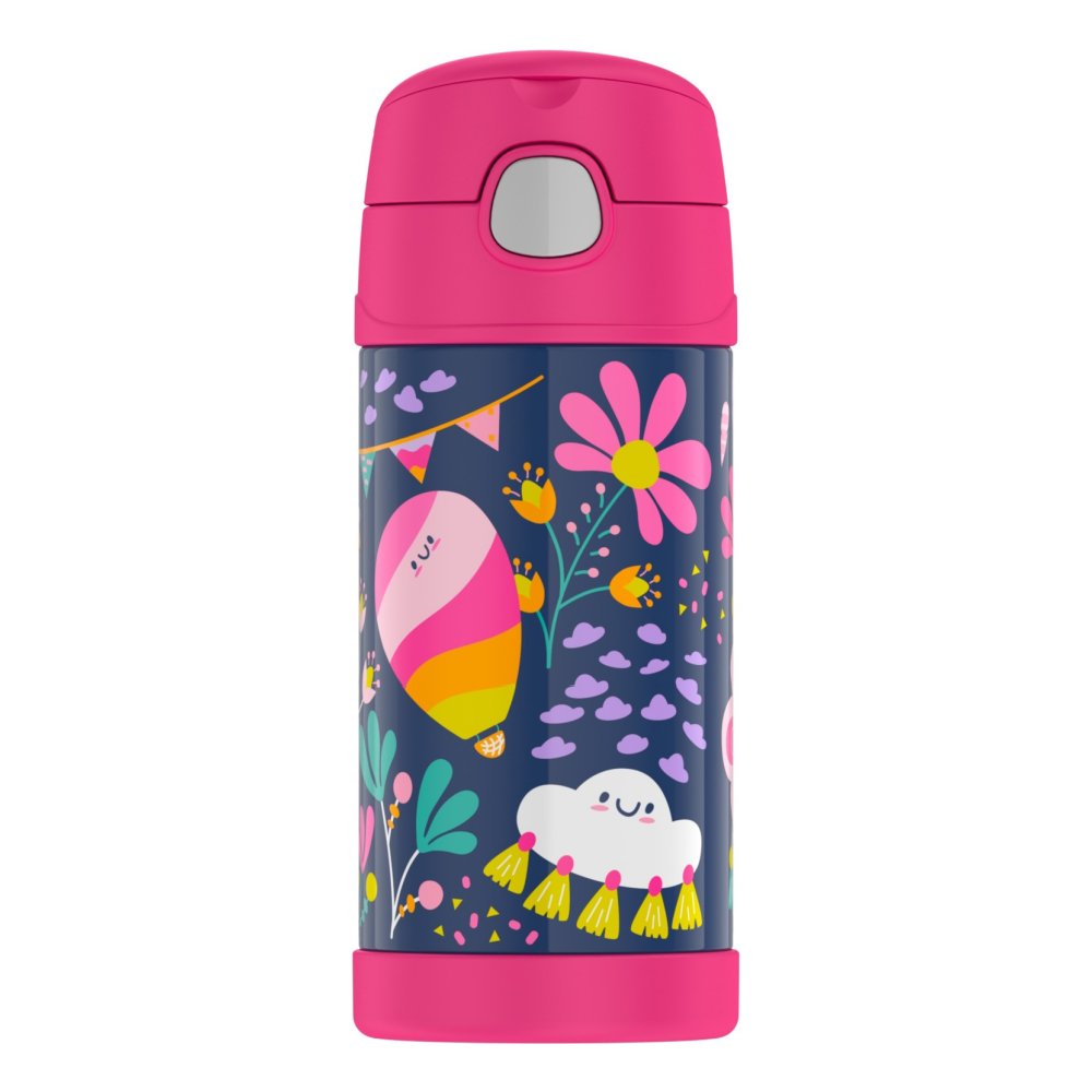 Thermos 355ml Stainless Steel Water Bottle Whimsical Clouds - HYPHEN KIDS