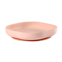 Beaba Silicone Suction Divided Plate & Spoon - Pink - HYPHEN KIDS