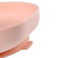 Beaba Silicone Suction Divided Plate & Spoon - Pink - HYPHEN KIDS