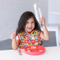 Bumkins Silicone Grip Dish - Red - HYPHEN KIDS