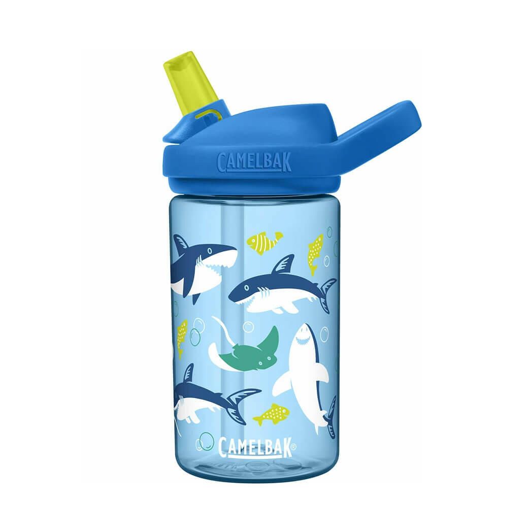 CamelBak Eddy Kids BPA Free 400ML Water Bottle - Sharks And Rays - HYPHEN KIDS