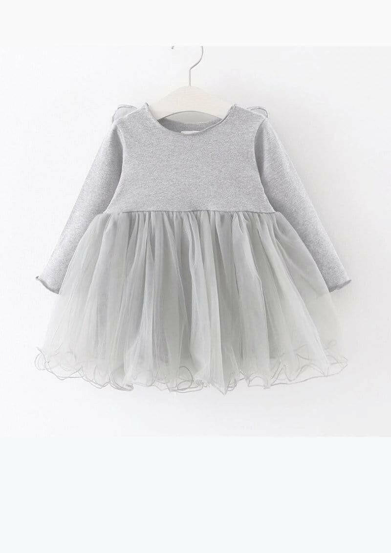 Dolly Butterfly Wings Tutu Dress Silver Grey